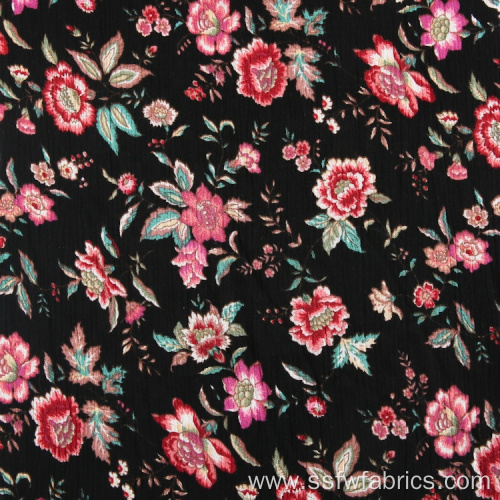 Accept Customization Crepe Fruits Print Rayon Fabric